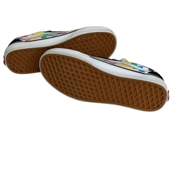 Vans Old Skool Unisex Rainbow Check Excellent Condition Women Size 8.5 M - Picture 9 of 10